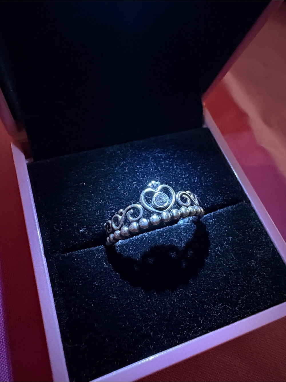 Pandora Crown Ring W/ Cubic Zirconia Size 9